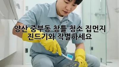 양산 중부동 창틀 청소, 집먼지 진드기와 작별하세요!
